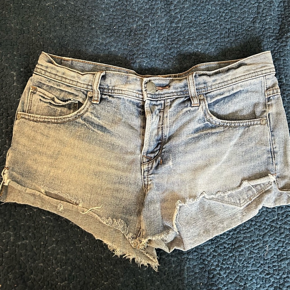 free people denim cut off short shorts size 26